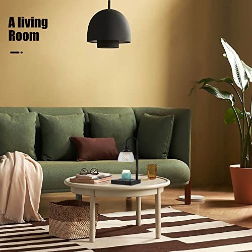 Black Electric Candle Warmer Lamp with 2 Bulbs Height Adjustable Dimmer B513322