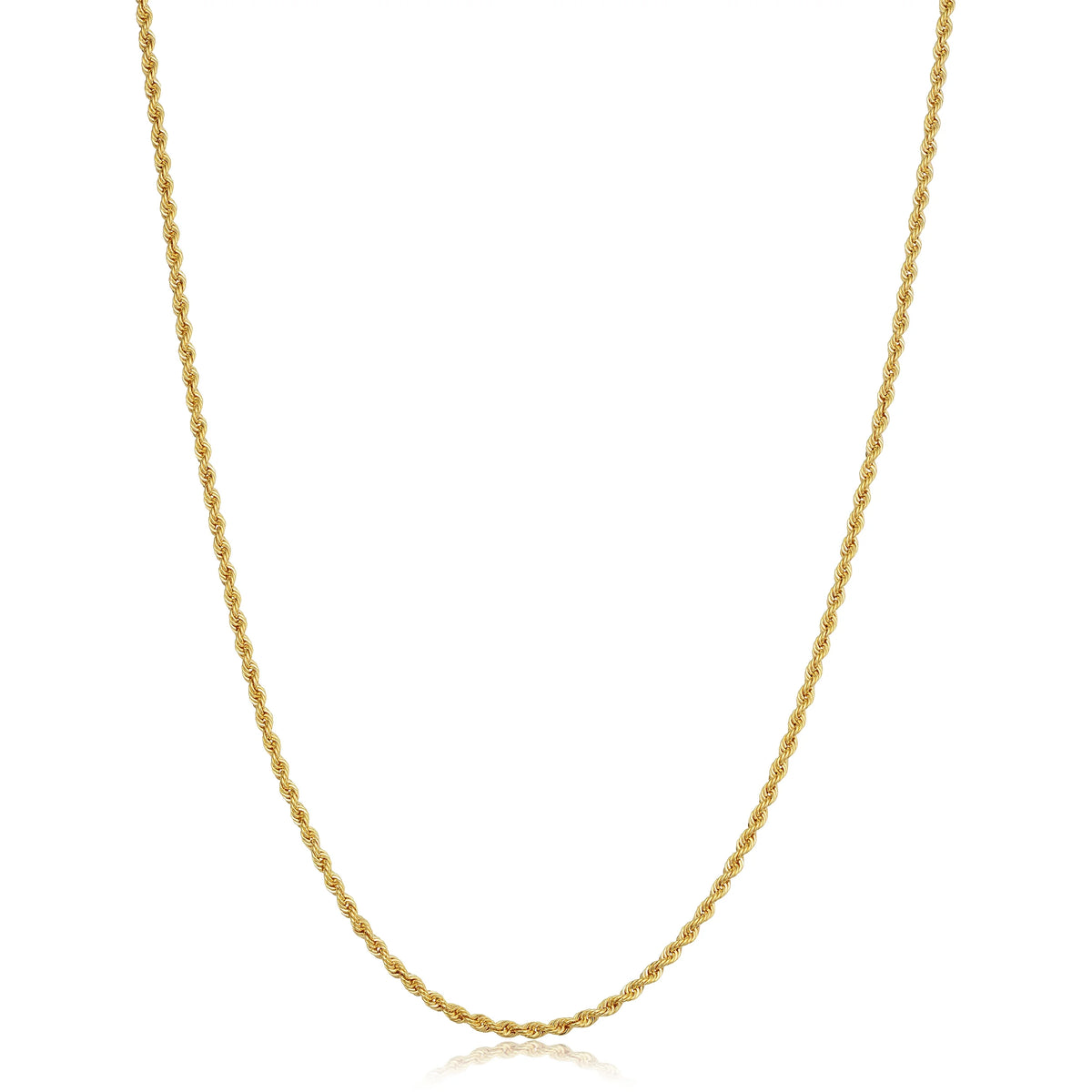 10k Yellow Gold Rope Chain Necklace C315