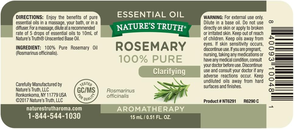 Rosemary Essential Oil, 0.51 Fluid Ounce A550171