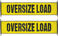 Oversize Load Banner with Heavy Duty Metal Hooks 18 Inch x 84 Inch Pack of 2 O211999