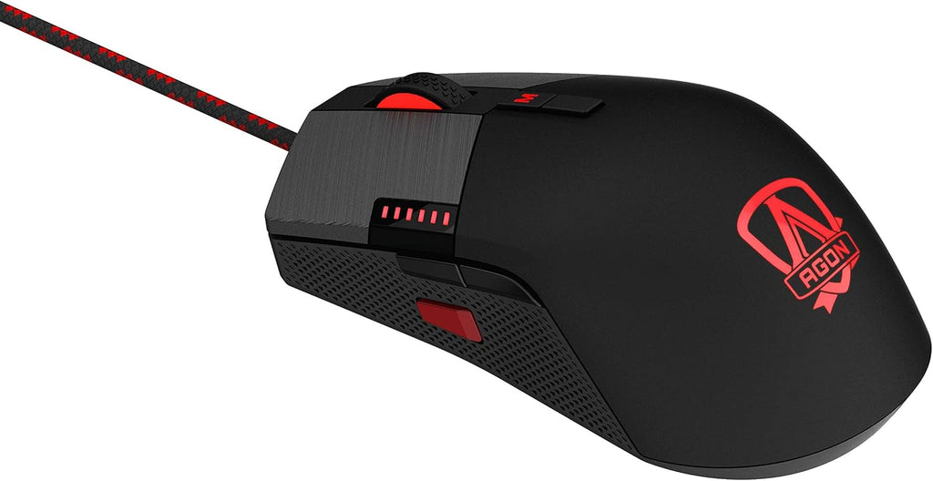 RGB Gaming Mouse with OMRON Switches, 16000 DPI, Adjustable Weight A34000