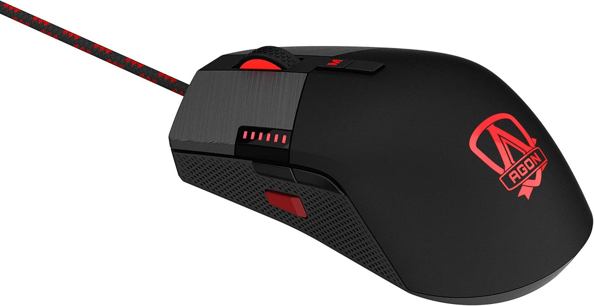 RGB Gaming Mouse with OMRON Switches, 16000 DPI, Adjustable Weight A34000