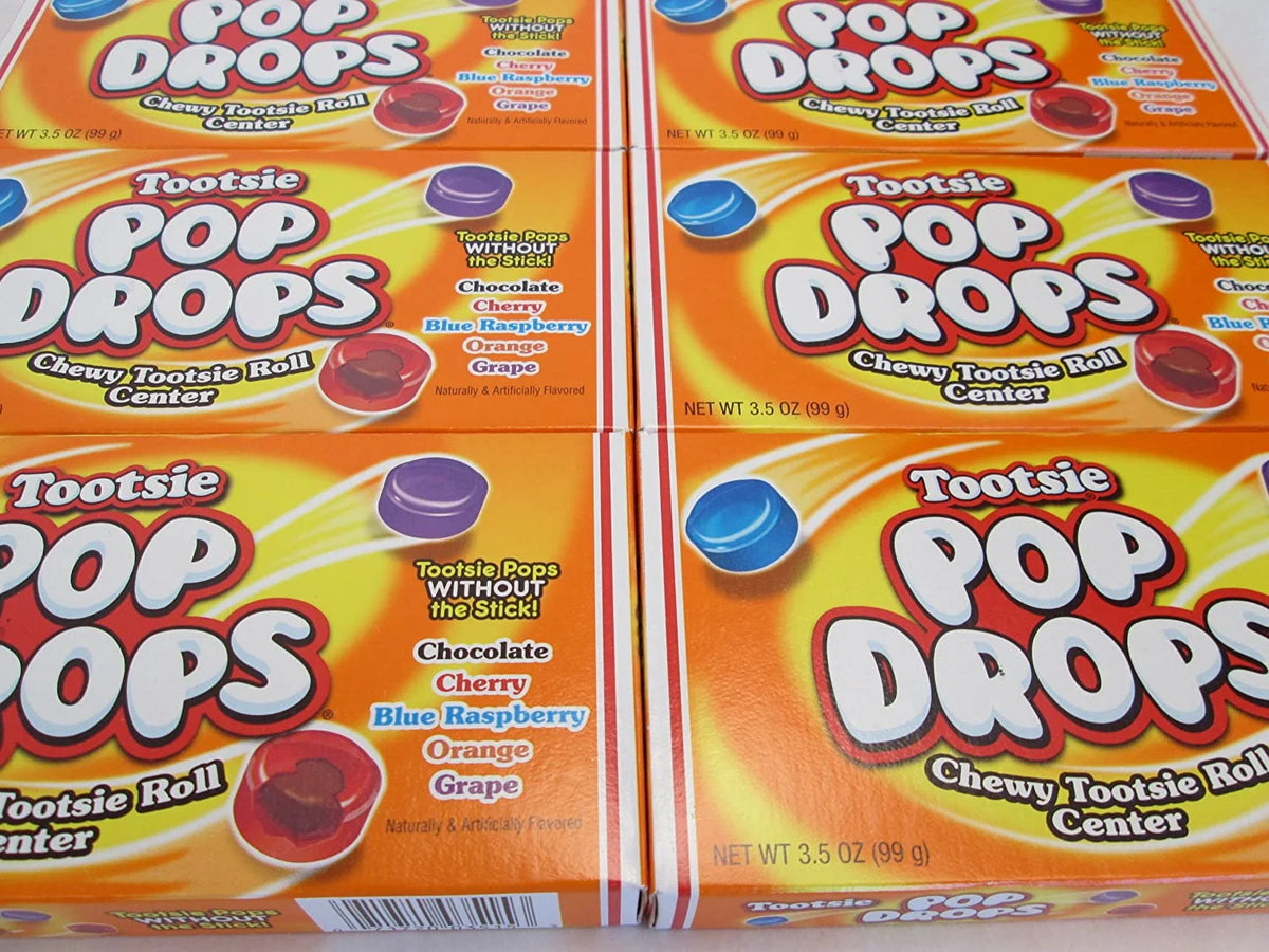 6 Pack of 3.5 Oz Boxes Tootsie Pop Drops O148