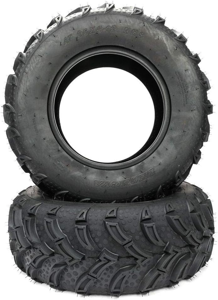 Set of 4 All Terrain ATV UTV Tires 25x8-12 Front 25x10-12 Rear 6PR U7692