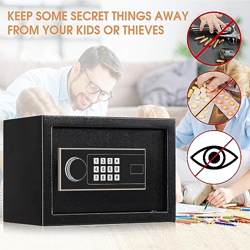 1.0 Cubic Feet Fireproof Waterproof Digital Safe with Keypad Lock and Removable Shelf Z5866