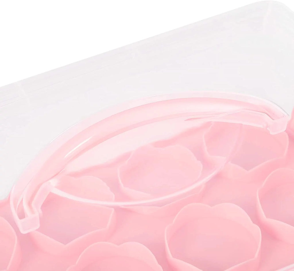 36 Grid 3 Tier Cupcake Carrier Holder Rack Pink Q367