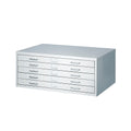 Light Gray 5 Drawer Metal Flat File Cabinet Y9403