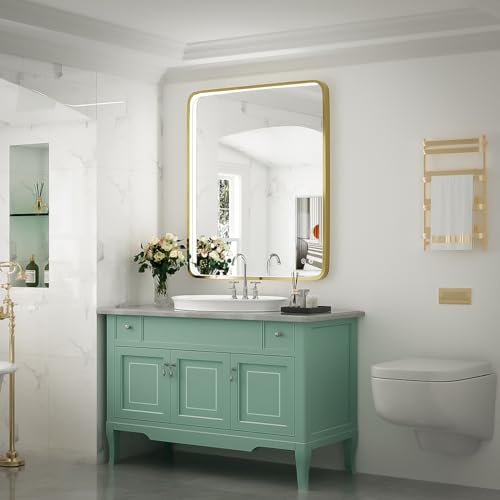 Black Metal Frame LED Bathroom Mirror X969559
