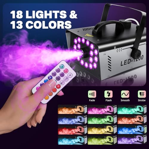 1200W Fog Machine with 18 Lights R3395