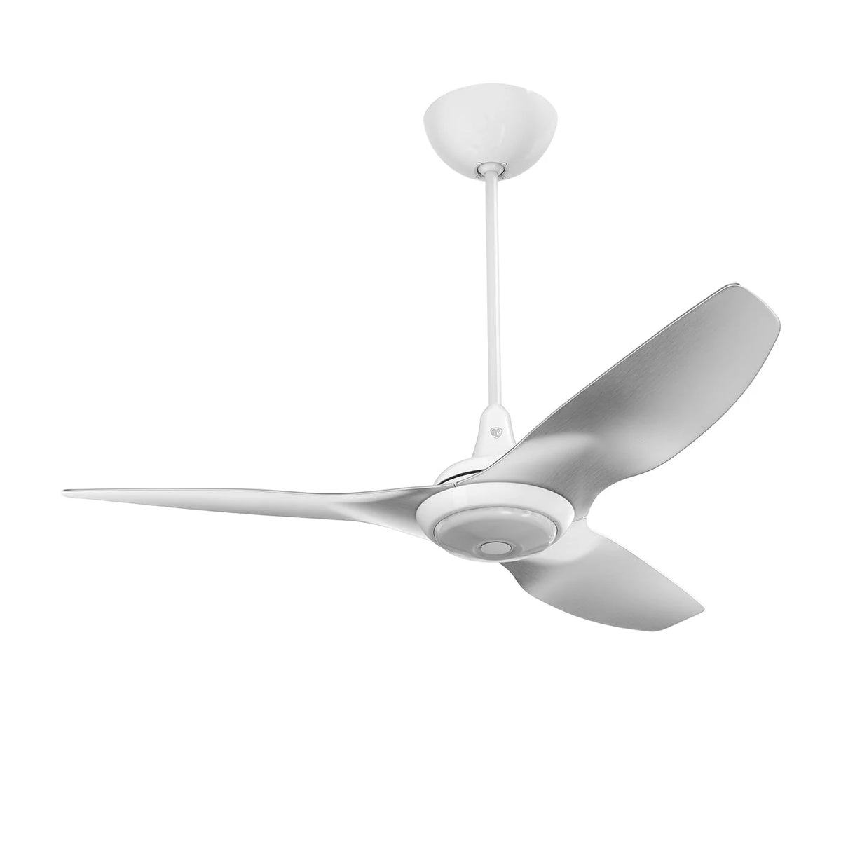 52 Ceiling Fan with Brushed Aluminum Blades and White Finish P740