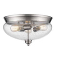3-Light Glass Shade Flush Mount Q89108