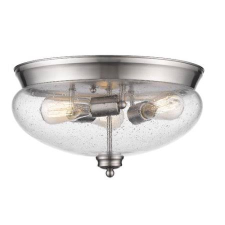 3-Light Glass Shade Flush Mount Q89108