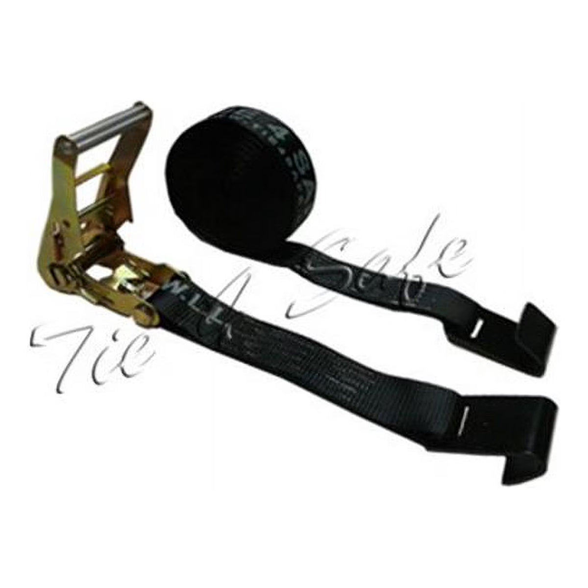 2 in. x 30 ft. Ratchet Tie Downs with Flat Hooks, Black, 6 Piece G30984