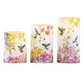 Floral Candles Set of 3 V4740