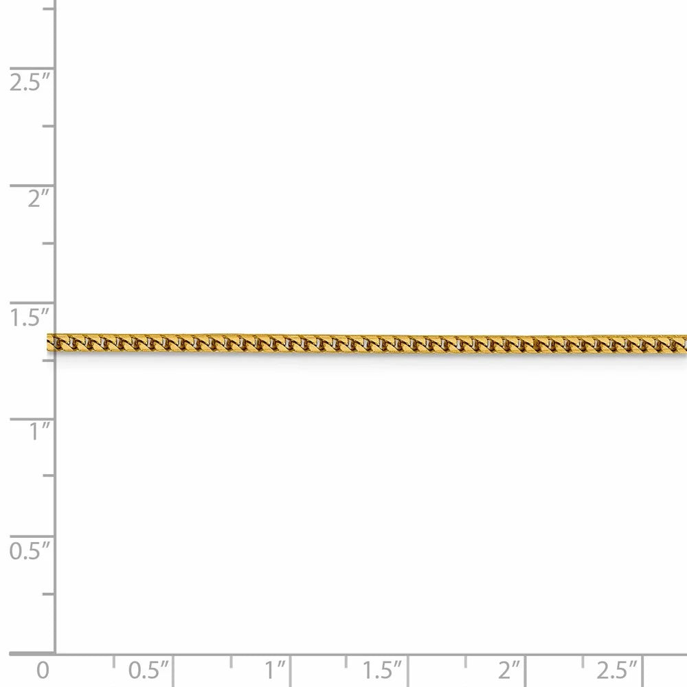 14kt Yellow Gold 2mm Franco Chain 20 inch Lobster Clasp F387