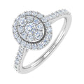 10K Yellow Gold Diamond Cluster Engagement Ring T551940