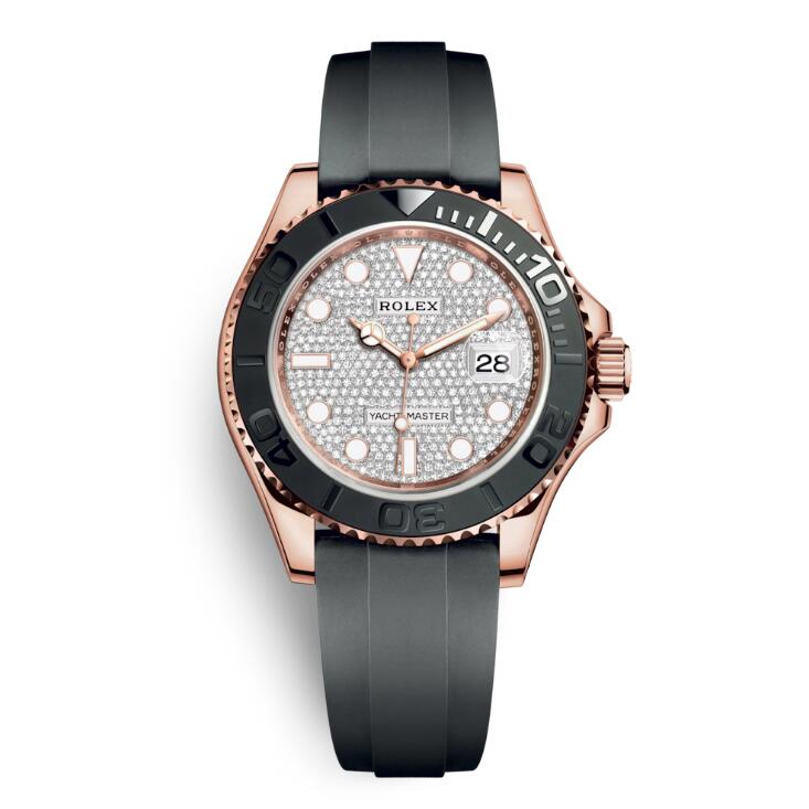 Golden Diamond Dial Rubber Strap 40mm Q9067