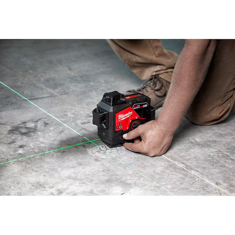 12-Volt Cordless Green 3-Plane Laser Level Kit W21246