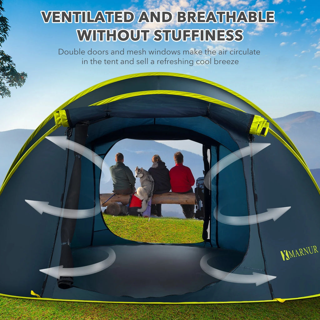 4-Person Waterproof Pop Up Camp Tent K3898