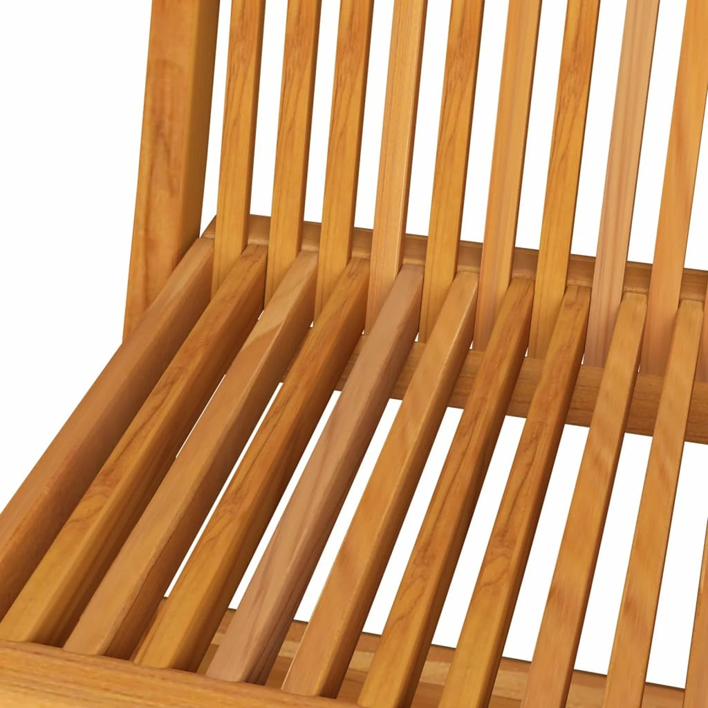Set of 8 Wooden Foldable Outdoor Dining Chairs with Green Cushion U625