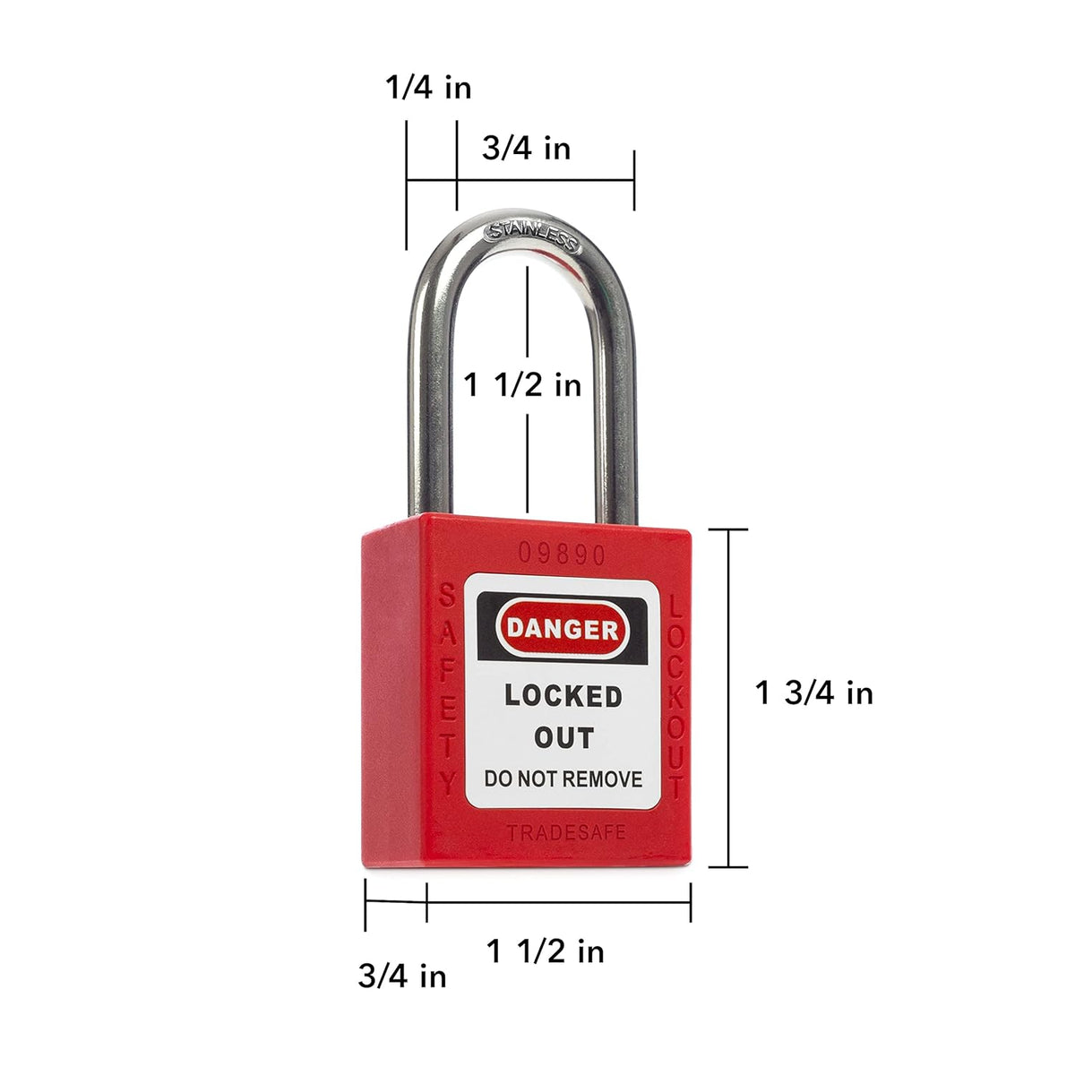 10 Padlocks Included Lockout Tagout Station with Carbon Steel Body I339