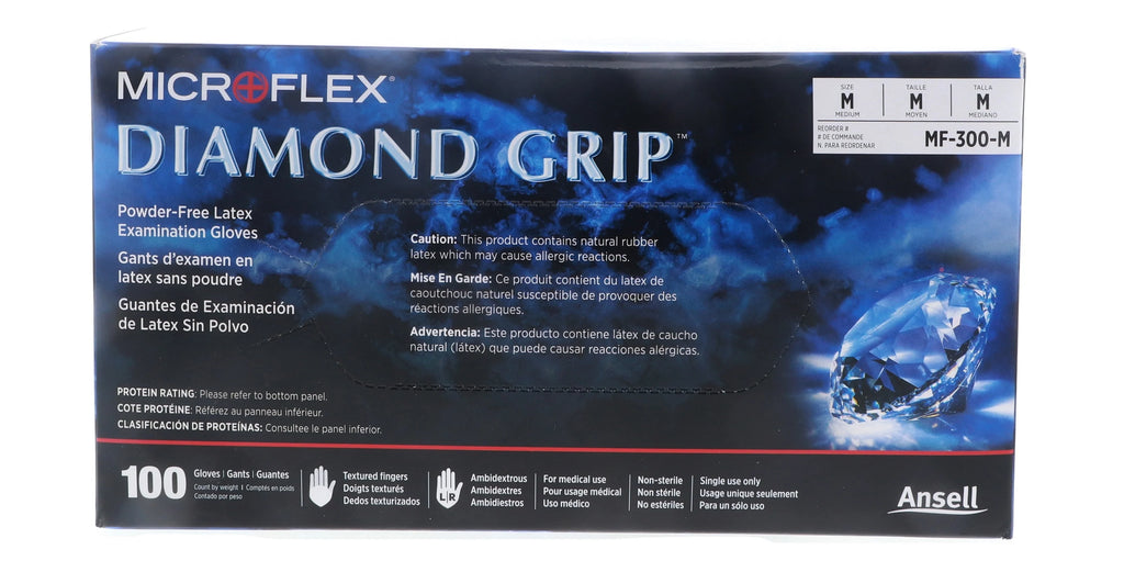 Powder-Free Latex Examination Glove Medium White 100pcs 5 Pack N632342