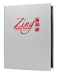 4¼ x 11 Metallic Silver Casebound Menu Q948