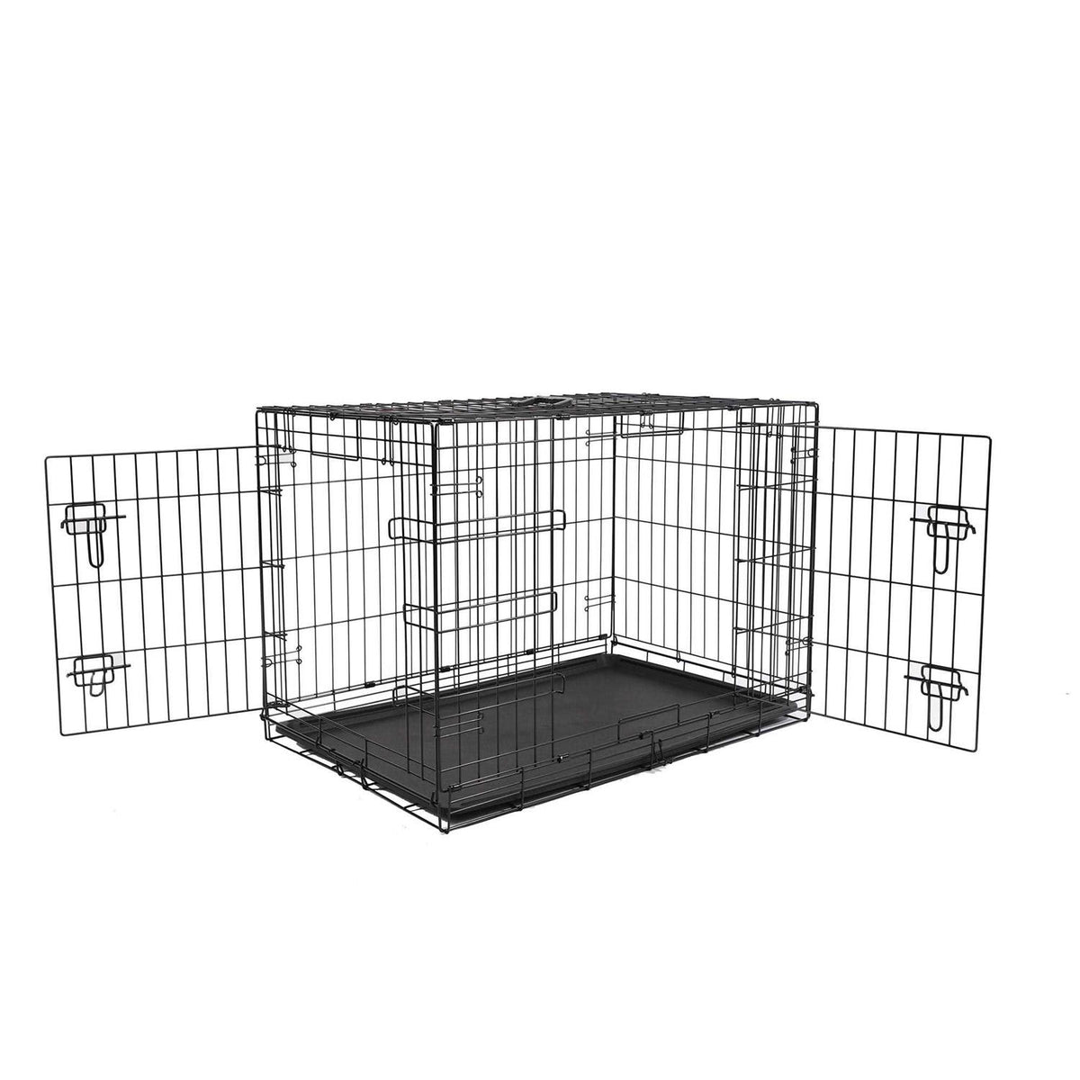 2-Door Folding Dog Crate L7323