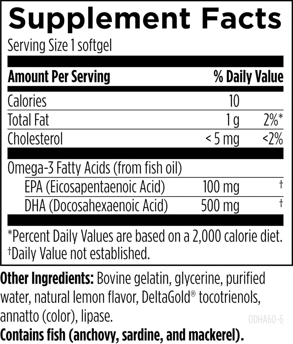 60 Softgels DHA Fish Oil K869