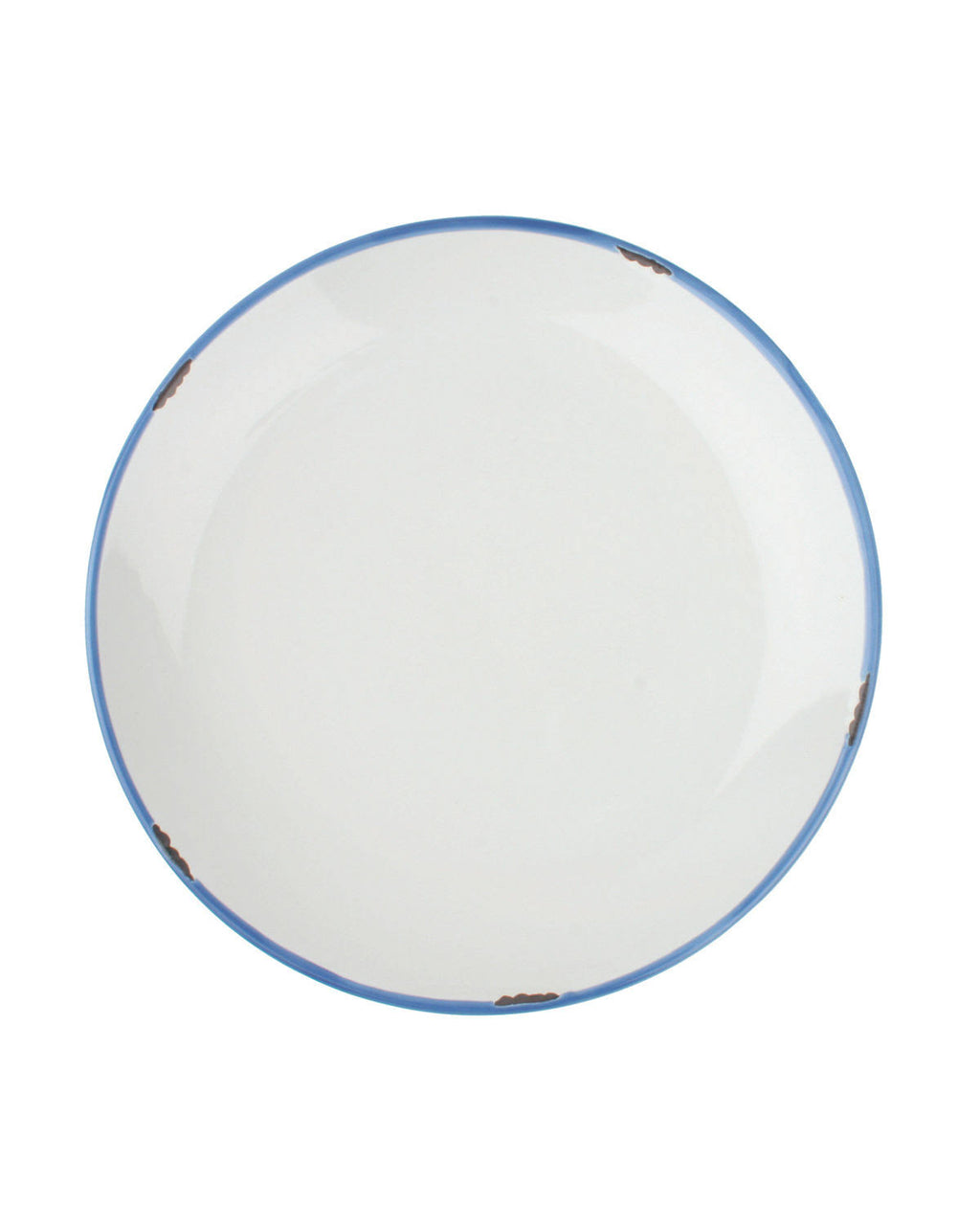 White/Blue Tinware Salad Plates (Set of 4) J66032