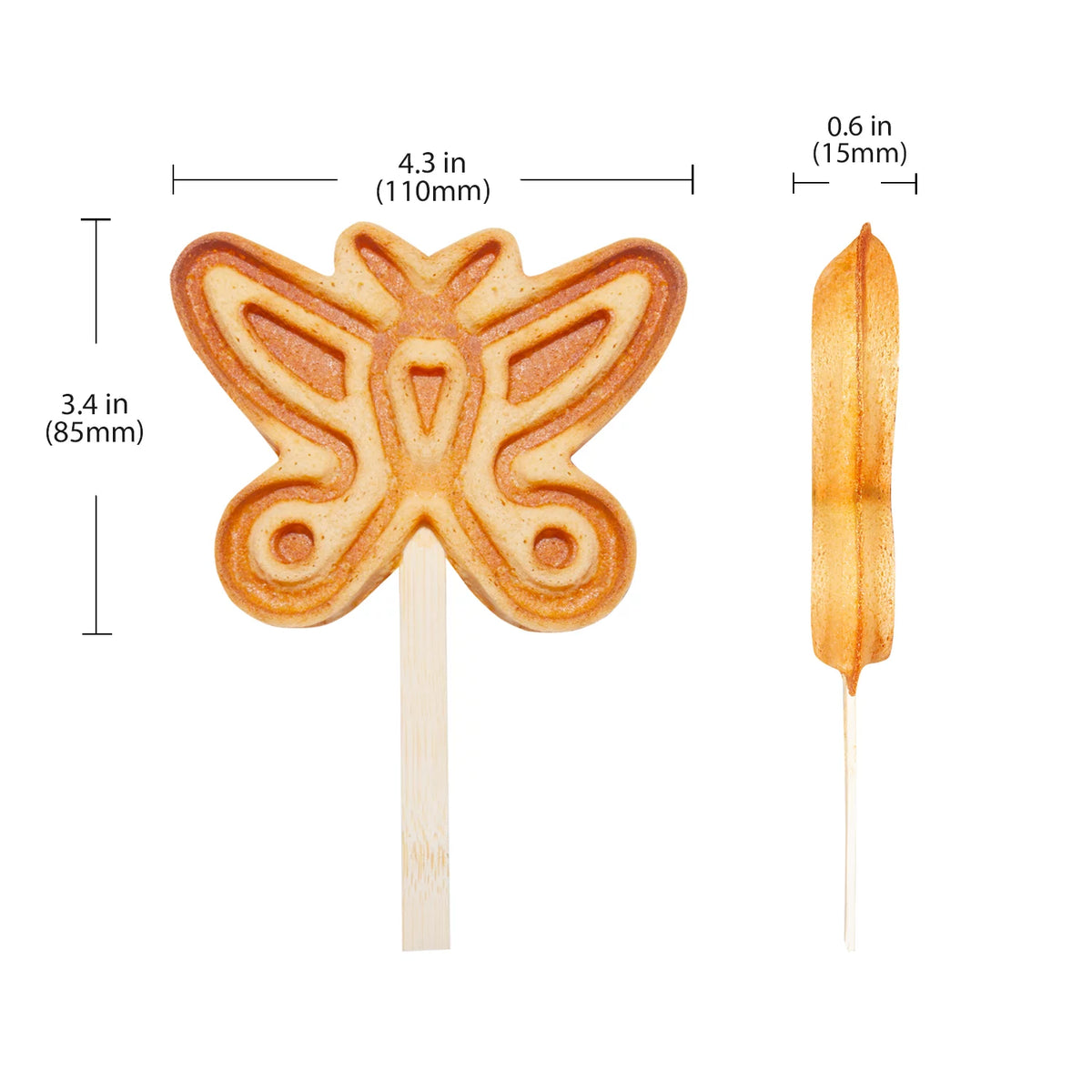 Butterfly-Shaped 4 Pcs Stainless Steel Waffle Maker X914