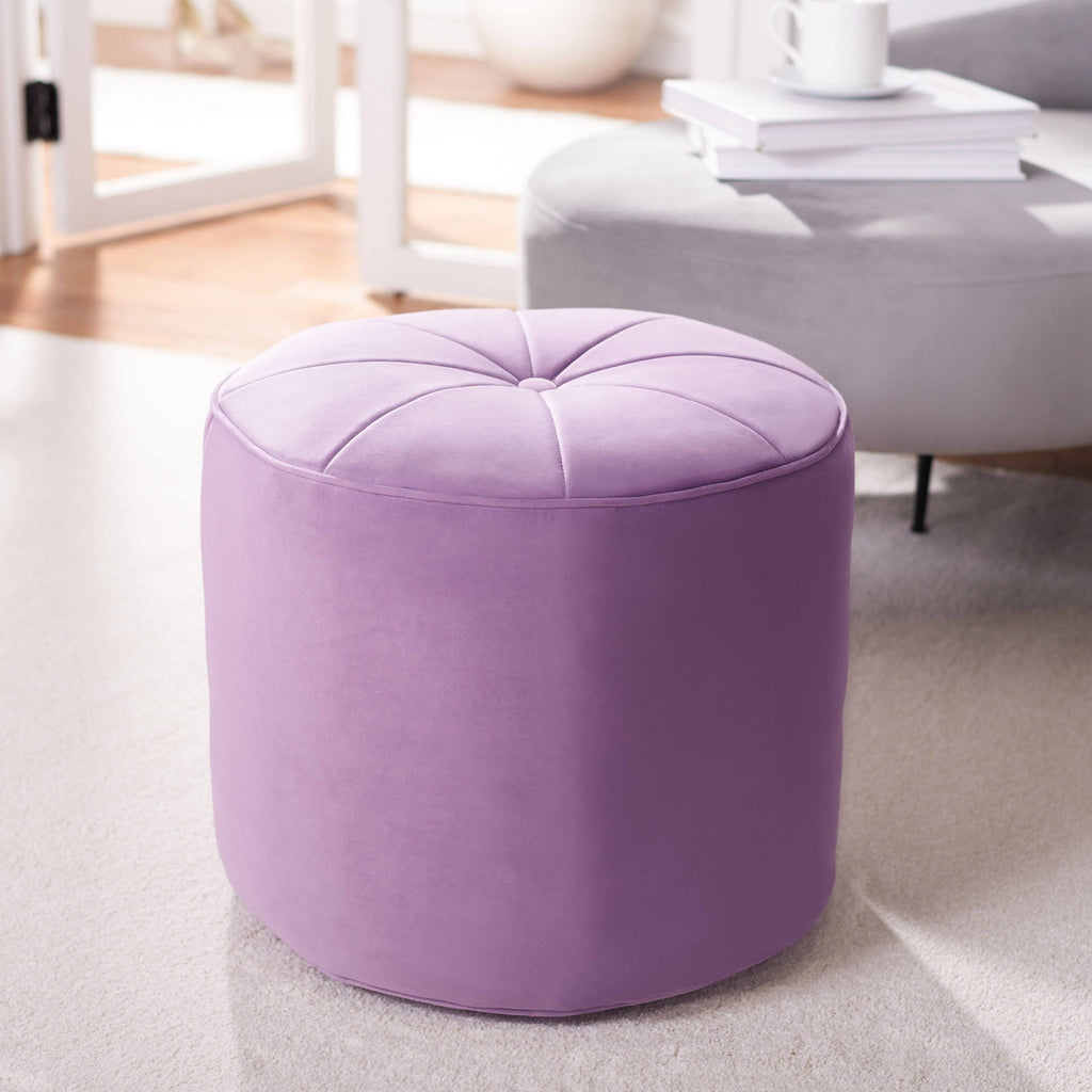 Lilac Cylinder Ottoman T225922