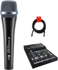 Handheld Cardioid Dynamic Microphone with 5-Channel Compact Mixer & XLR Cable H68092