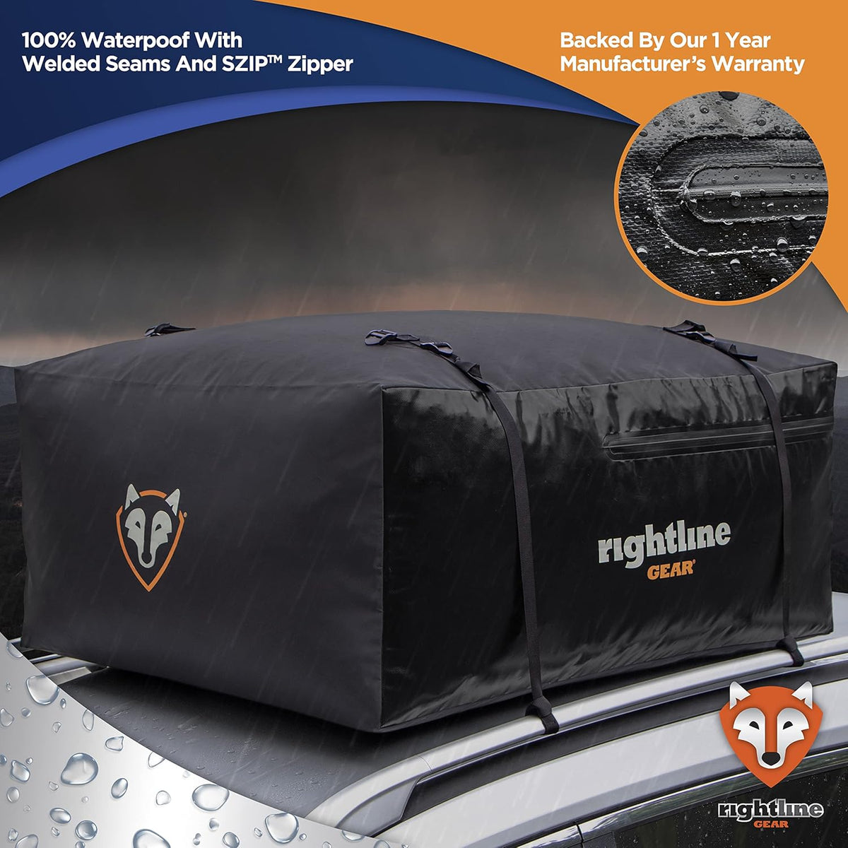 18 cu ft Waterproof Car Top Carrier H886
