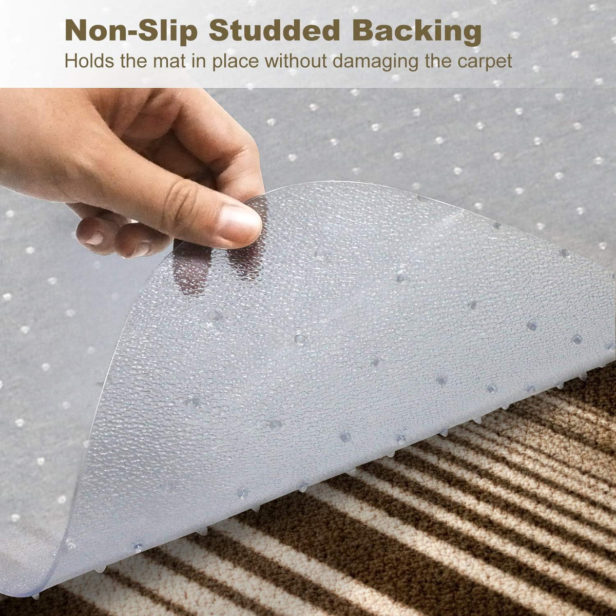 Transparent 30 X 48 with Lip Chair Mat for Carpets Y651831