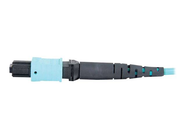 10M MPO to MPO Fiber Array Cable OM4 Plenum Rated Aqua R5692