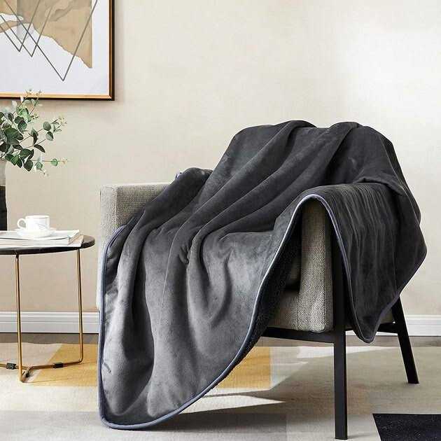 Grey Sherpa Waterproof Leakproof Dog Blanket Y903000