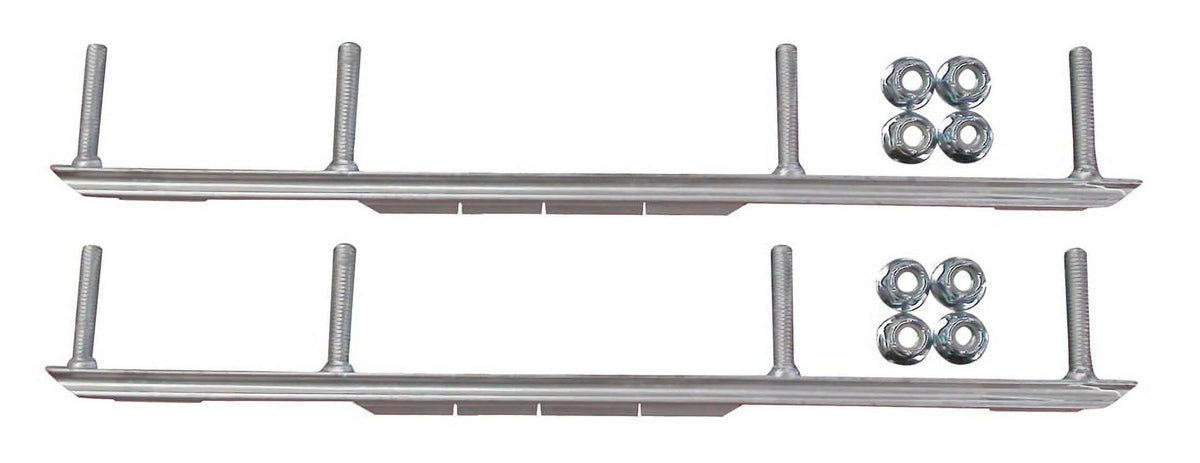 Green MTX Snowmobile Skis with 9" Shaper Bars Complete Kit M137