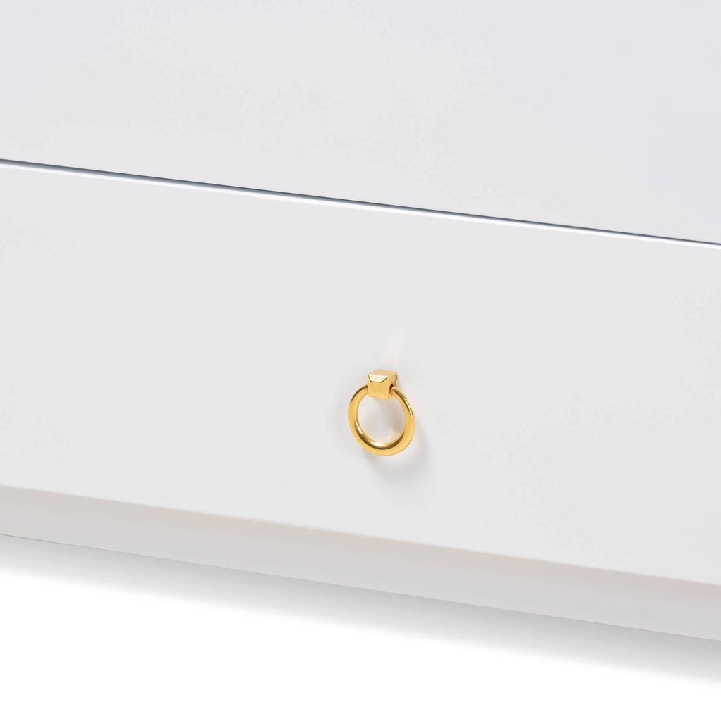 White Finished Wood Expandable Twin Size to King Size Daybed with Storage Drawers T458