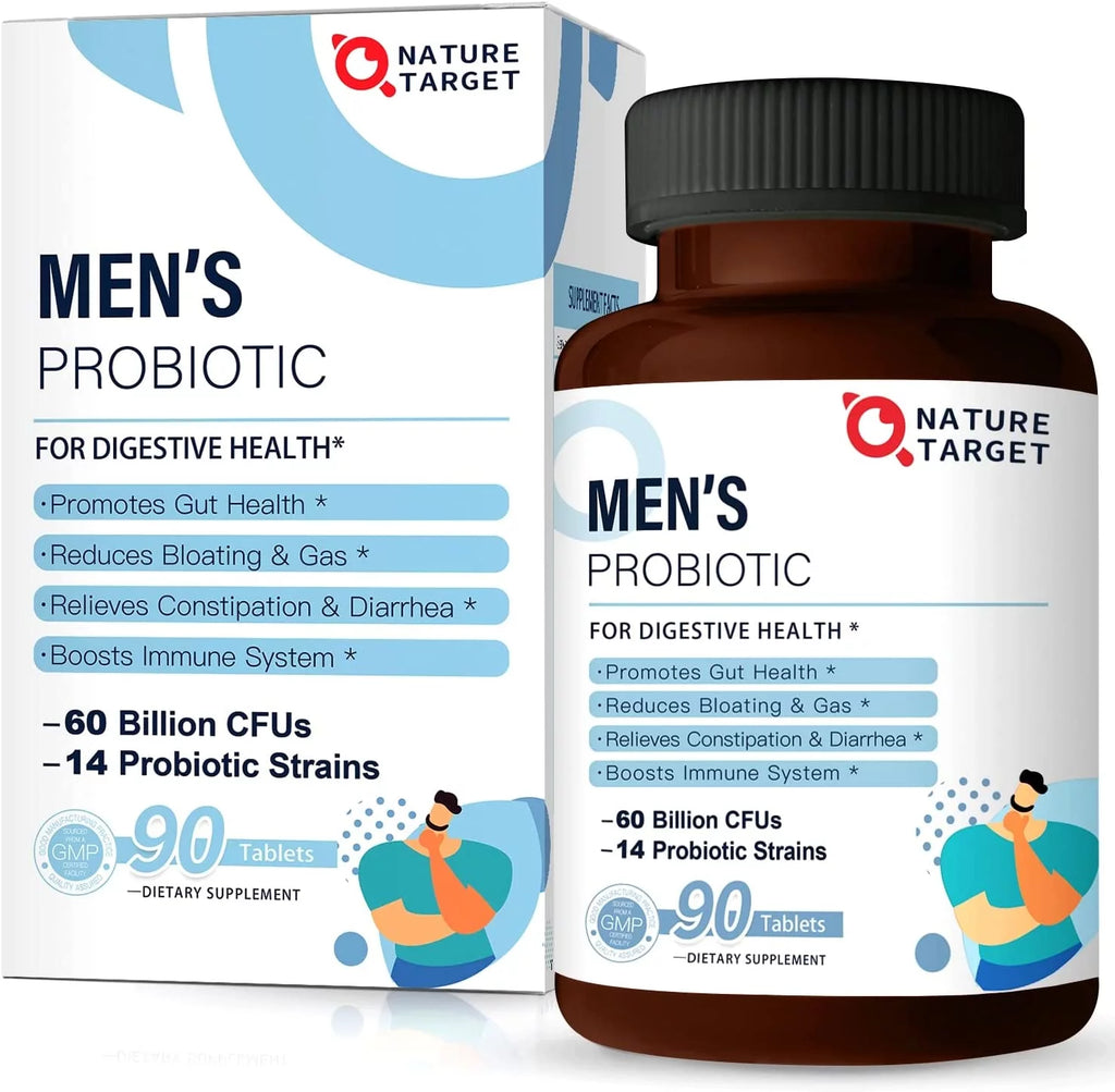 Probiotics for Men 60 Billion CFUs 14 Strains 90 Tablets Y816