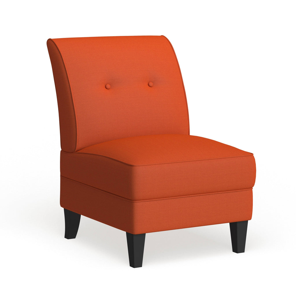 Orange Linen Armless Chair O8690