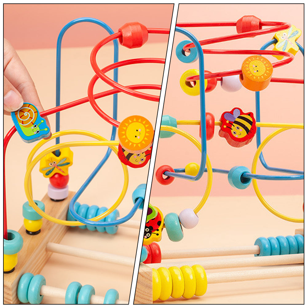 Solid Wood Bead Maze Toys Y96781