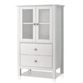 White Free Standing Bathroom Cabinet with Drawer and Shelf E8412