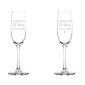 Set of 2 Glass Champagne Flutes 8 oz Stemmed C506