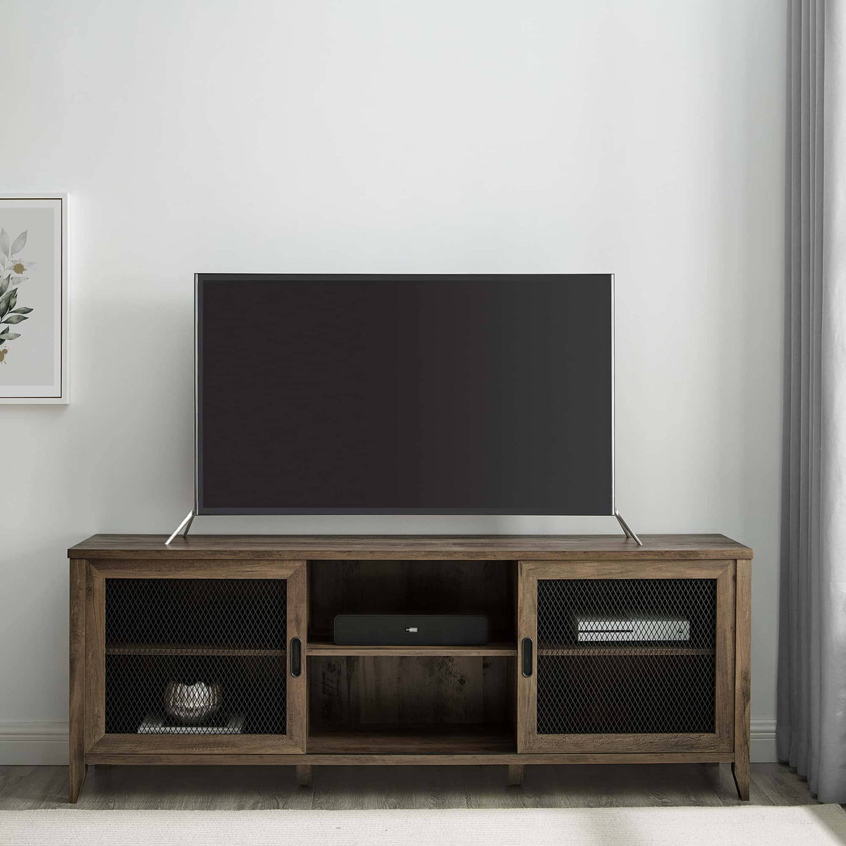 Industrial Sliding Mesh Door TV Console X688