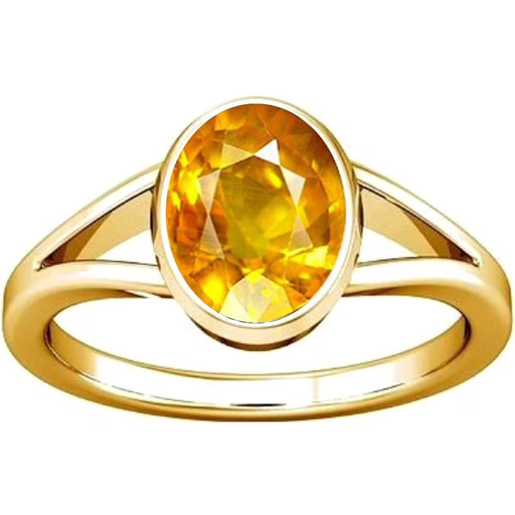 Yellow Sapphire Pukhraj Gemstone Panchdhatu Ring C829