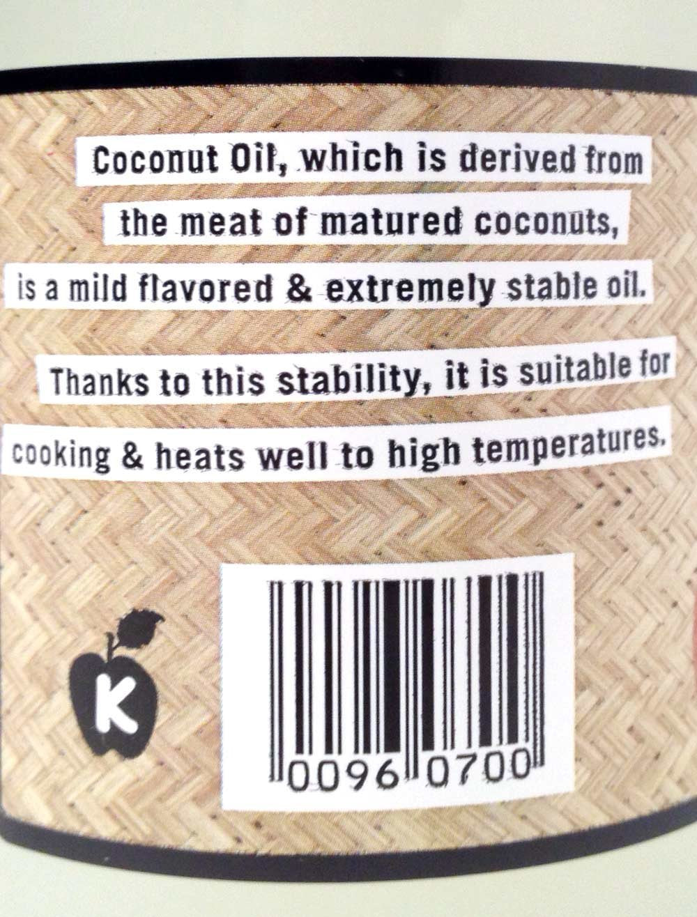 Organic Virgin Coconut Oil, 16 fl oz K31635