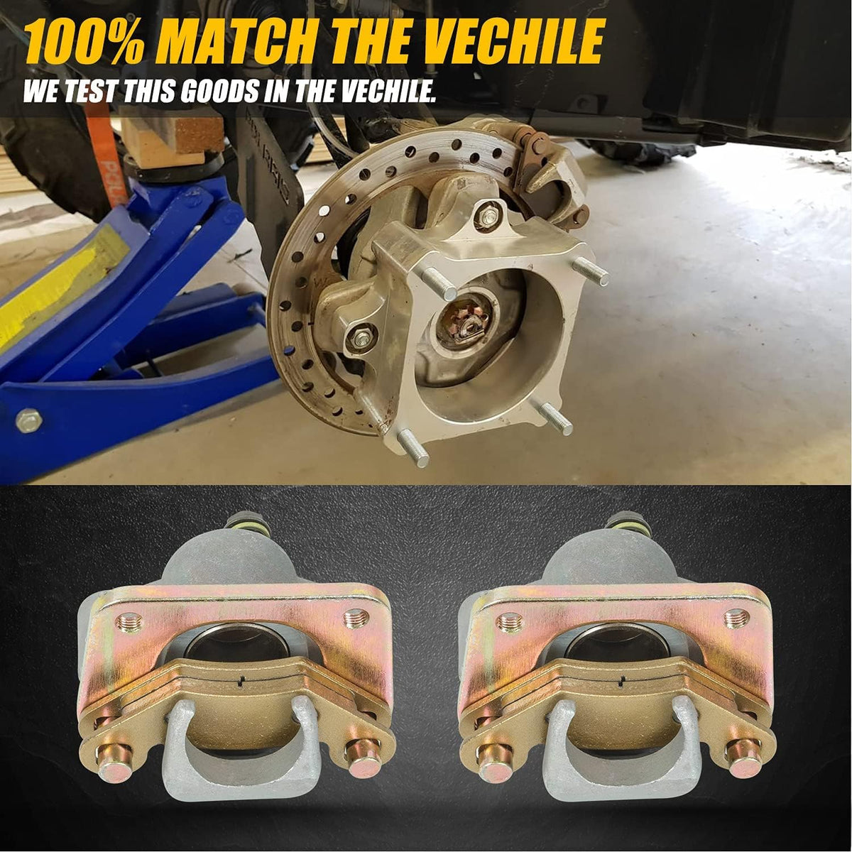 Rear Left & Right Brake Caliper Assembly Pack of 2 D5732