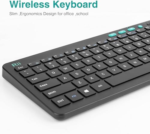 2.4 Gigahertz Ultra-Slim Wireless Keyboard and Mouse Combo (Black) V7509