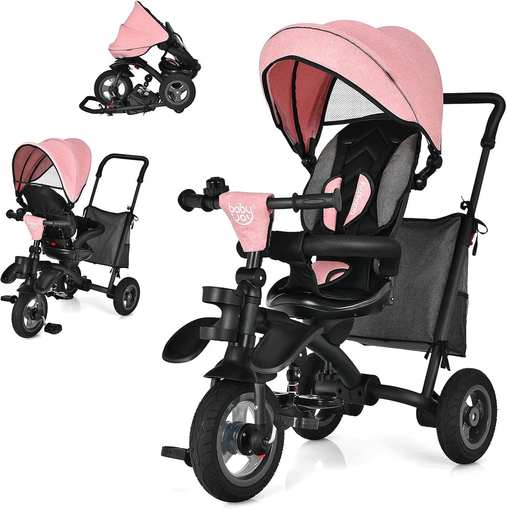 7 in 1 Folding Toddler Tricycle with Canopy D86380
